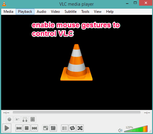 vlc media player play video backwards