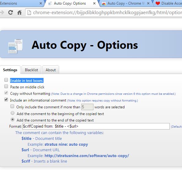 plain text copy extensions chrome 3