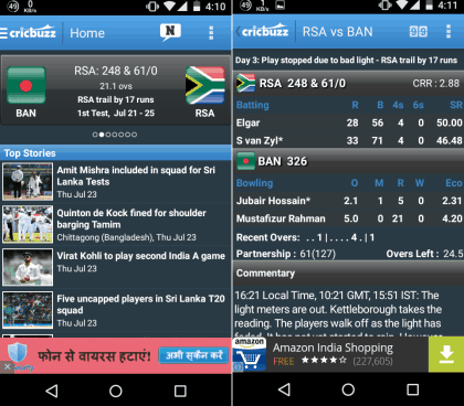 Free live cricket on sale app for android