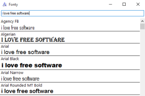 Fonty- portable and free font viewer