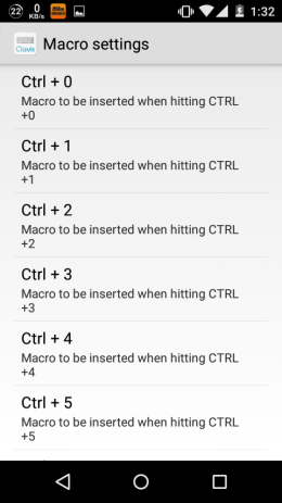 Macro Settings