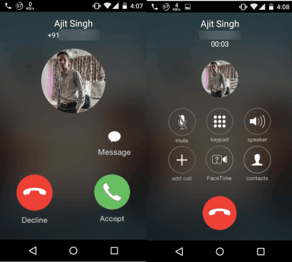 ios show custom incoming call screen