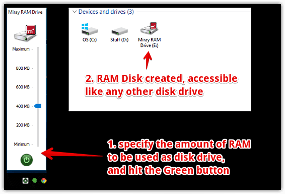 Miray RAM Drive instal