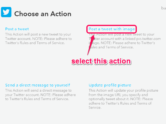 select post a tweet with image action