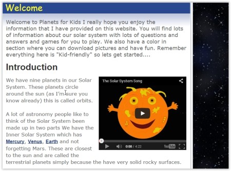 solar system for kids