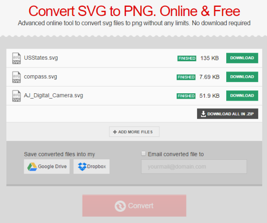 Convert to svg