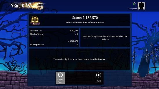 Pinball FX2 Windows 10 score