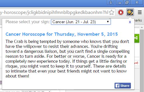 horoscope extensions chrome 1