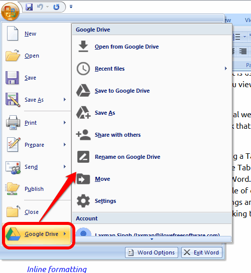 How To Access Google Drive from Microsoft Office
