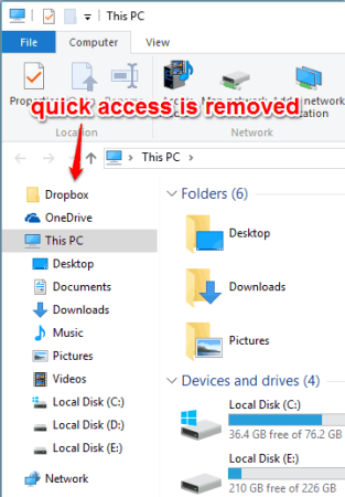 How To Remove Quick Access in Windows 10 File Explorer