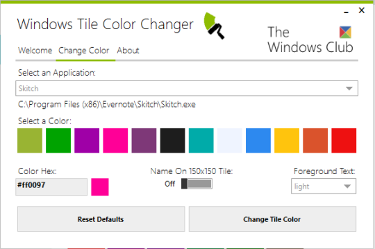 use Change Color section