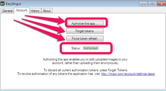 Link Your account with EasyImgur