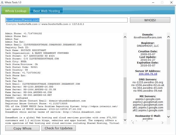 whois checker software windows 10 5