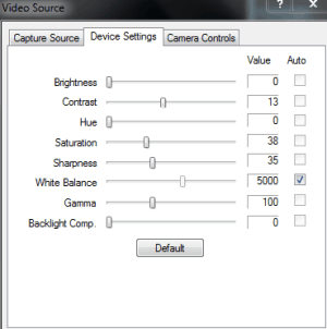 Webcam ON-OFF- Setting Option