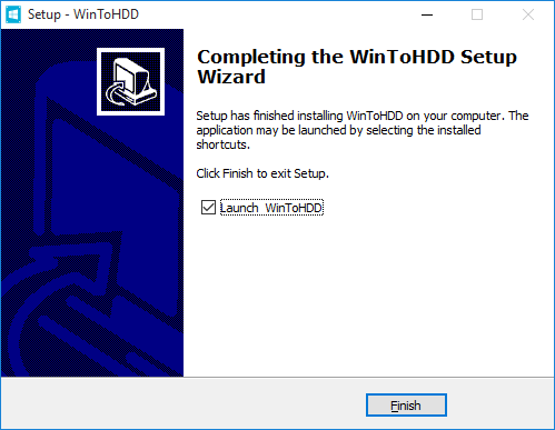 Wintohdd setup complete