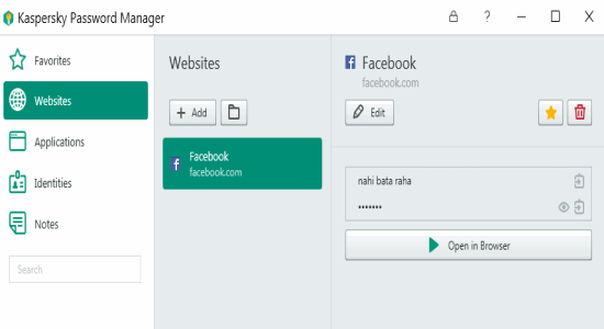 kaspersky password manager