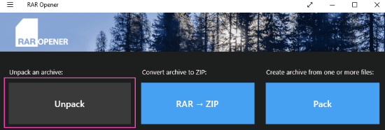 Windows 10 RAR Opener App To Unzip Rar Files, Convert to Zip