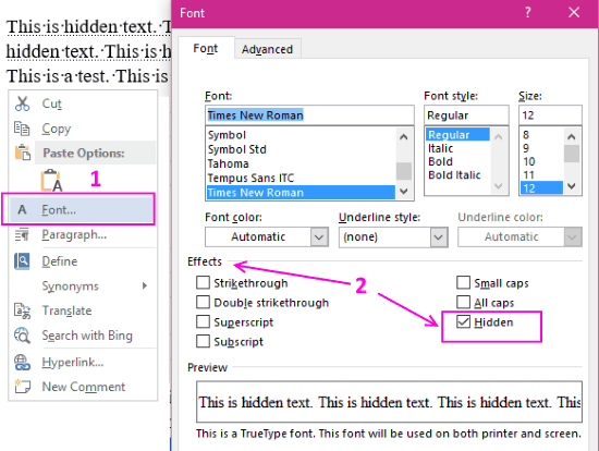 how-to-hide-text-print-delete-hidden-text-in-ms-word