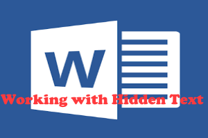 working with hidden text featured