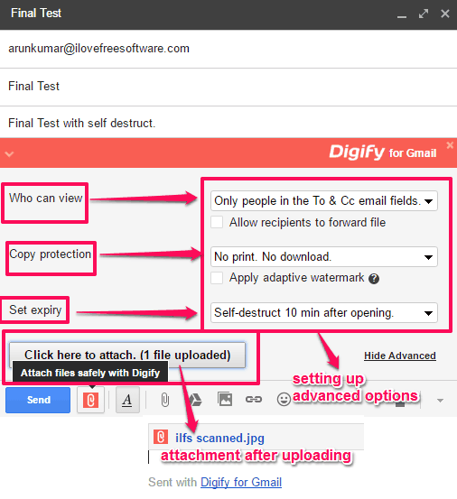 digify advanced settings