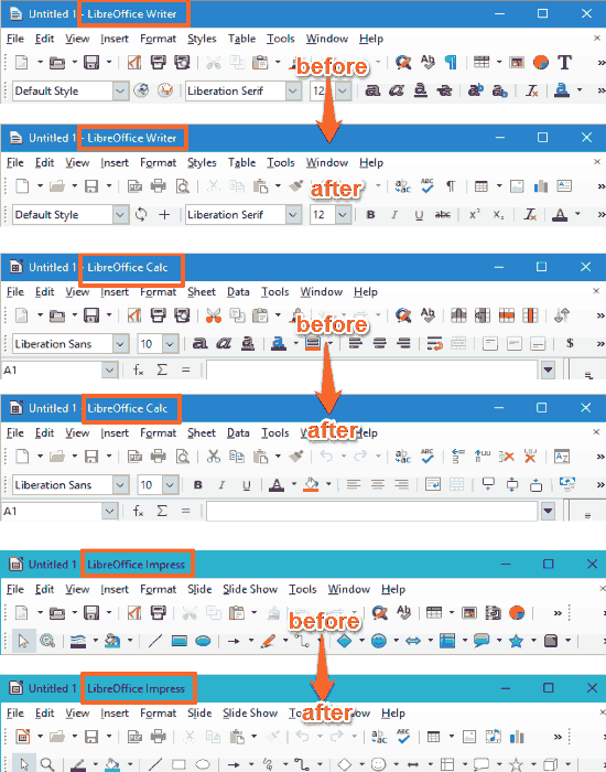 libreoffice old vs new