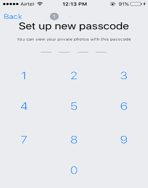 set a passcode