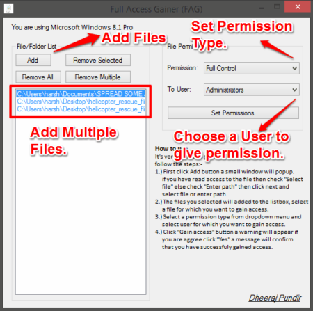 change file permission