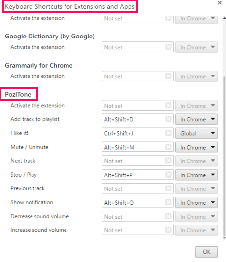 set global keyboard shortcuts