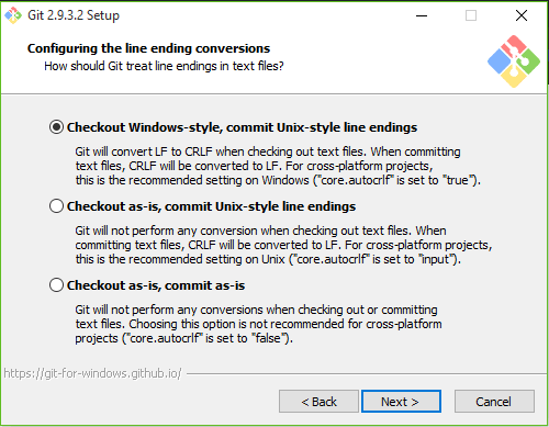 configure options