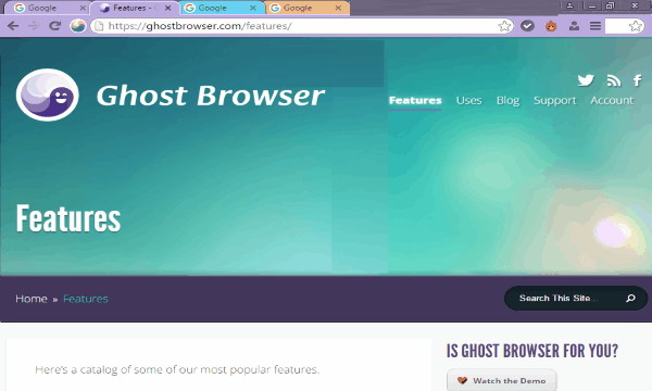 ghost web browser