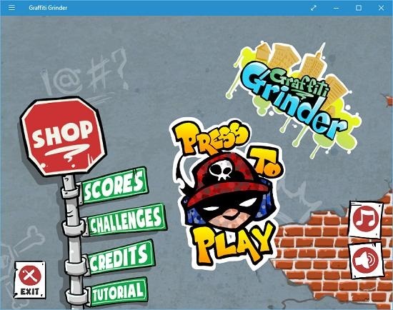 graffiti grinder main screen