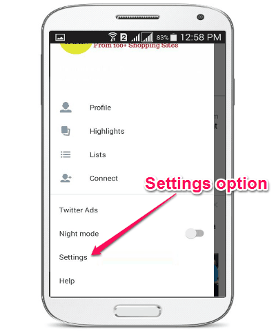 setting option