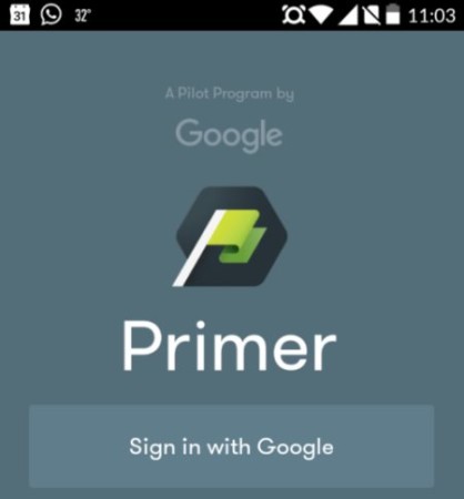 primer home screen