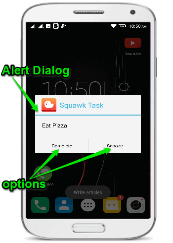 alert dialog