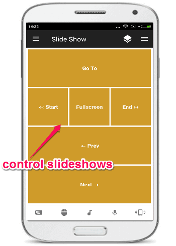 control slideshow