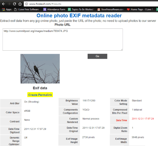 exif data viewer for audio files