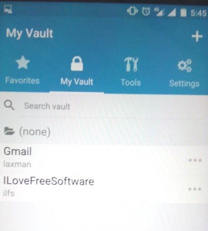 my vault on android app