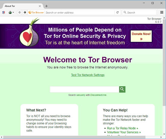 Privacy browsing Tor