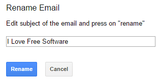 how to rename gmail emails subject