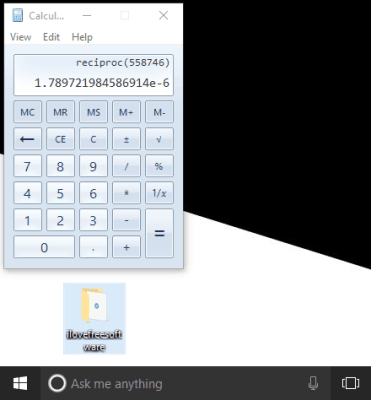 old classic calculator in windows 10