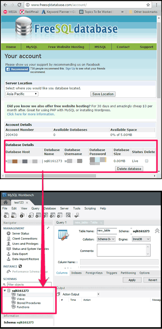 FreSQLdatabase mySQl in full action