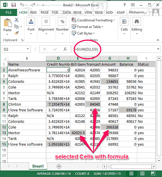 excel select all rows below