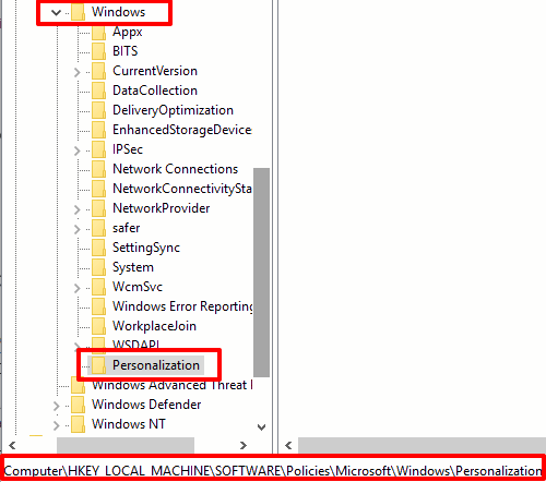 access personalization folder