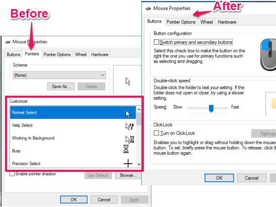 cursor changes in windows 10 download