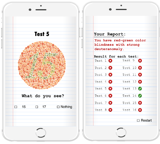 iphone apps to test color blindness- color blind test