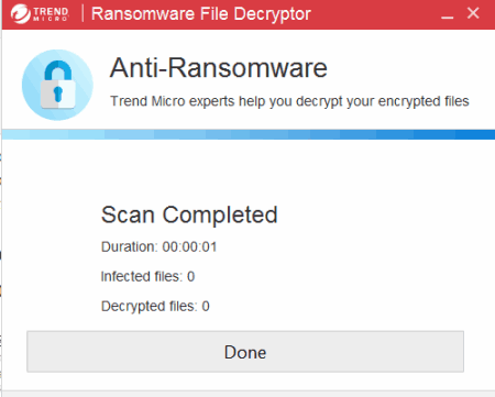 scanning process to decrypt files