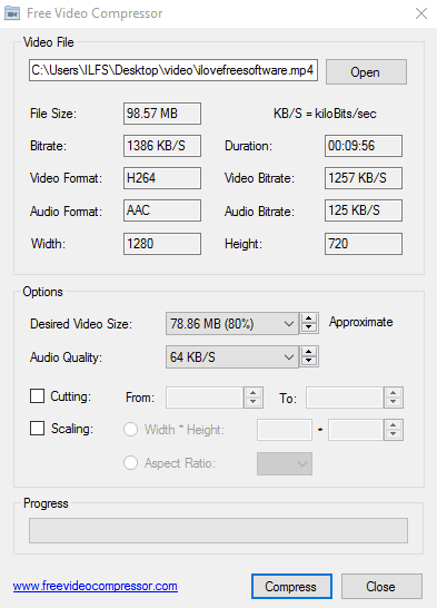 5 free video compressor software for windows- free video compressor