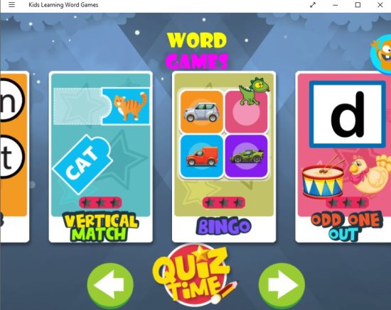 Windows 10 Kids Learning Game App to Learn Phonics, Word Matching ...