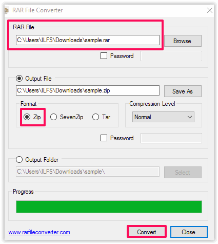 rar file converter