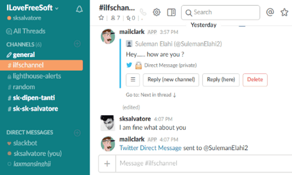 How to Reply to Twitter Messages from Slack